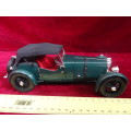 Signature 1/18 Scale Diecast 1934 Aston Martin Dark Green Model Car (No Box)