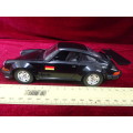 Burago 1/24 Porsche 911 Matt Black Diecast Model Car (No Box)