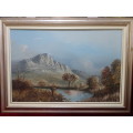 Lovely Large Oil On Board Painting By Well Known South African Artist Benjamin Jacobus Davis