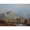 Lovely Large Oil On Board Painting By Well Known South African Artist Benjamin Jacobus Davis