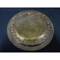 Stunning Vintage Brass Aribic Decorative Plate - 34x34cm - In Excellent Condition