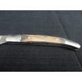 Vintage Laguiole Folding Pocket Knife With Wooden Handle - Name On Blade Not Very Clear