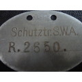 Oval `Erkennungsmarken` of the Schutztruppen ID Tag - In Excellent Condition