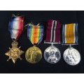 Set Of WW1 Medals Issued To Pte/Sgt A.J Bester (Southern Rifles) S.A.M.C (See My Description)