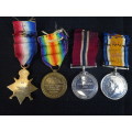 Set Of WW1 Medals Issued To Pte/Sgt A.J Bester (Southern Rifles) S.A.M.C (See My Description)