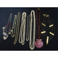 Eight Lovely Costume Jewellery Necklaces - In Excellent Condition