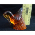 Kosta Boda Sweden Svenskt Glass Art Small Figurine Bird by Paul Hoff for WWF. Signed