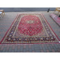 Beautiful Persian Mashad Carpet - 3.70 m x 2.46 m - Handmade In Iran - See My Description