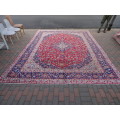 Beautiful Persian Mashad Carpet - 3.75 m x 2.90 m - Handmade In Iran - See My Description