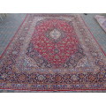 Beautiful Persian Mashad Carpet - 3.76 m x 2.72 m - Handmade In Iran - See My Description