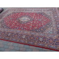 Beautiful Persian Mashad Carpet - 3.76 m x 2.72 m - Handmade In Iran - See My Description
