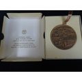 Vintage Bronze Medallion From Israel Displaying The Knesset (Israeli Parliament) -See My Description