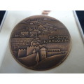 Vintage Bronze Medallion From Israel Displaying The Knesset (Israeli Parliament) -See My Description