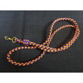 South African Defence Force Orange And Navy Blue Whistle Cord - In Excellent Condition