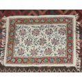 Vintage Ghalamkari hand blocked cotton table runner, made in Iran, 60 cm x 40 cm