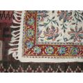 Vintage Ghalamkari hand blocked cotton table runner, made in Iran, 60 cm x 40 cm