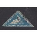 CAPE OF GOOD HOPE.1855-63. 4d BLUE (WHITE PAPER) SACC 6a USED. CV R900.