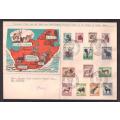 SOUTH AFRICA 1954 & 1961 DEFINITIVE FDC'S. CLEAN. GOOD VALUE AS PER SCANS.
