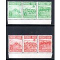 AUSTRALIA 1953 FOOD PRODUCTION UMM SET OF (X6) IN (X2) STRIPS. SG255/60. AS PER SCANS. GREAT ITEMS.