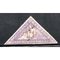 COGH 1863-4 6d TRIANGLE FISCALLY USED. AS PER SCANS. GOOD MARGINS. NICE ITEM.