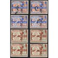 UNION 1946 WORLD WAR II PETROL RATION COUPONS (X9). AS PER SCANS. INTERESTING ITEMS.