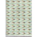 RHODESIA 1978 POWERED FLIGHT SET OF (X6) FULL SHEETS OF (X50) EACH UMM. FOLDED. UNCOMMON.