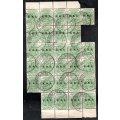TRANSVAAL/ZAR ERI 1/2d OVERPRINT PART SHEET CANCELLED TO ORDER 21 AUGUST 1901. CONDITION PER SCANS.