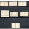SWA 1923 SELECTION OF KING`S HEAD M/MINT MIXED TYPE I PAIRS. AS PER SCANS. BIG CV. NICE LOT.