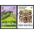 RSA 1998 EXPLORE SOUTH AFRICA (X2) MINT AND COMPLETE BOOKLETS. AS PER SCANS. CV R1000. GREAT ITEMS.