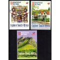 RSA 1998 EXPLORE SOUTH AFRICA (X3) MINT AND COMPLETE BOOKLETS. AS PER SCANS. CV R1700. GREAT ITEMS.