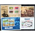 MALAWI SELECTION OF (X10) UMM MINI SHEETS. AS PER SCANS. NICE LOT.