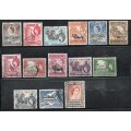 KUT 1954-59 QEII USED SET OF (X14) SINGLES. AS PER SCANS. CV GBP 32. LOVELY SET. RELIST.