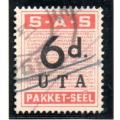 SOUTH AFRICA RAILWAYS 9TH ISSUE 1946 6d AFRIKAANS STAMP FINE USED `UTA - UMTATA`. AS PER SCANS. NICE