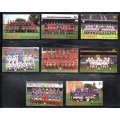 ST VINCENT 1988 ENGLISH FOOTBALL TEAMS UMM SET OF (X8) SINGLES. SG1090/97. CV GBP 8. LOVELY THEMATIC