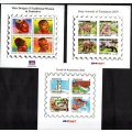 ZIMBABWE SELECTION OF (X3) UMM MINI SHEETS (COVID, ANIMALS, HAIR DESIGNS). IMPERF/PERF. GOOD VALUE.