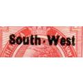 SWA 1923 1d PLATE BLK NO 7 OF (X4) UMM WITH VARIETY `HYPHEN BETWEEN SOUTH+WEST`. CV R1800.