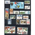 USA 1983 COMMEMORATIVE STAMP ISSUES UMM IN SINGLES AND BLOCKS. AS PER SCANS. GOOD CV.