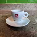 BRAND NEW Set of 2 Illy Classic Logo Cappuccino Cups and Saucers - Made in Italy