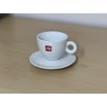 BRAND NEW Set of 2 Illy Classic Logo Cappuccino Cups and Saucers - Made in Italy