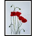 Original Painting by Lorna Pauls - Poppies 2 (37 x 28 cm or 14.5 x 11")