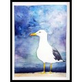 Original Painting by Lorna Pauls - Seagull 1 (37 x 28 cm or 14.5 x 11")