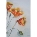 Original Painting by Lorna Pauls - Yellow Poppies (42 x 29.5 cm or 16.5 x 11.5")