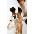 Original Painting by Lorna Pauls - Giraffe "Love" (29.7cm x 42cm)