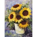 "Sunflowers" Original Painting by S.A. Artist, Joy Clark