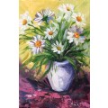 "Little White Vase" Original Painting by S.A. Artist, Joy Clark