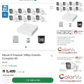 Hilook 8 Channel 1080p ColorVu Complete Kit - Security Camera (Brand New)