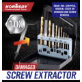 10pcs Easy Out Screw Extractor Set Matched Left Hand Drill Bits Broken Bolt New