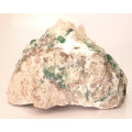 Malachite on Calcite on Matrix, Mashamba West Mine, DRC