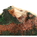Malachite on Cobaltoan Calcite on Matrix, Tenke Fungurume, DR Congo
