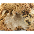 Calcite on Andradite Garnets on Matrix, N`Chwaning II, Northern Cape, South Africa